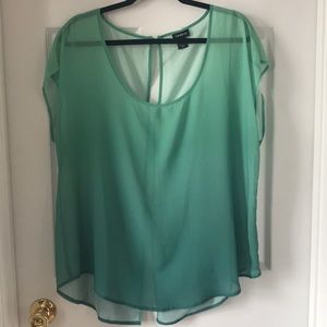Ombré green blouse